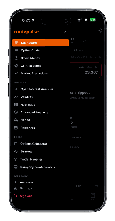 TradePulse app screen